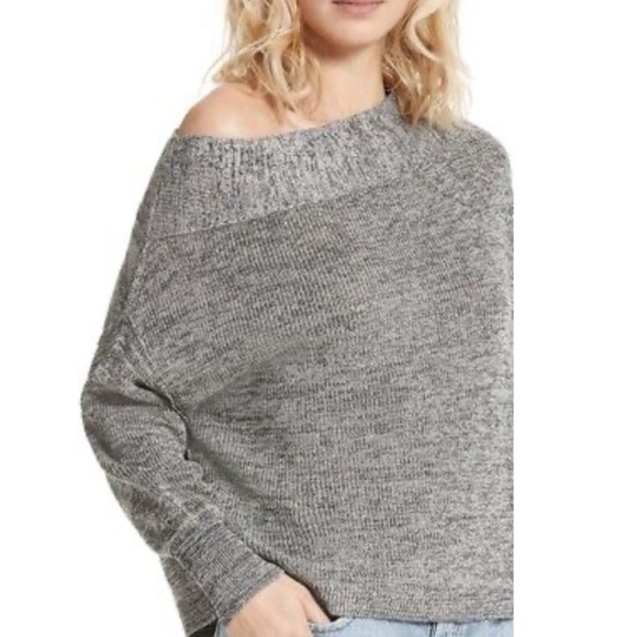FREE People Alana sweater off the shoulder pullover linen blend Size Small - Picture 3 of 11